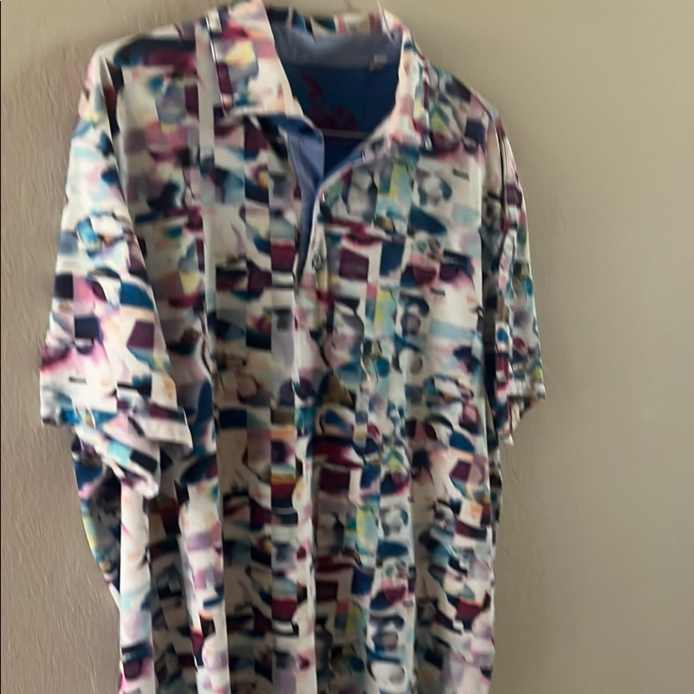 Robert Graham Multicolor Abstract Short-Sleeve Shirt Jacket